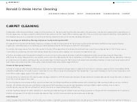 CARPET CLEANING - Ronald D Weiss Home Cleaning
