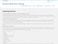 Cleaning Services - Ronald D Weiss Home Cleaning