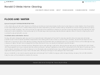 FLOOD AND WATER - Ronald D Weiss Home Cleaning