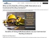 Commercial Roofing Contractor in Saugus, MA | AMS Renovations