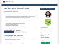 Virginia Alcohol Seller-Server Safety Training $7.50 | Bartender Alcoh