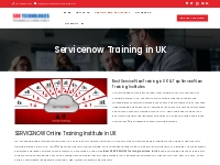 Servicenow Training in UK | Servicenow Online Training in UK | London