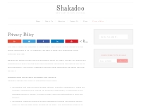 Privacy Policy - Shakadoo