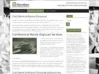 Confidential Waste Disposal   Shredsec.com