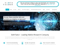 Market Research Company Dubai, UAE | Consumer Insights Agency | SixthF