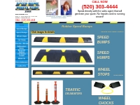 SPEED BUMPS, HUMPS, WHEEL STOPS (car stops) CHOCKS. Recycled Rubber fo