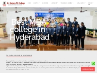Admission in Best MBA Colleges in Hyderabad| ST. Xavier's PG College