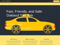Best Taxi Services in Oakland​ | ​TaxiinOakland