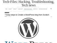 7 Easy steps to Create a WordPress blog from Scratch   Tech-Files: Hac