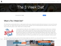 The 3 Week Diet - The Get Fit Guru
