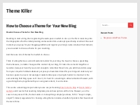 How to Choose a Theme for Your New Blog - Theme Killer