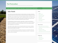  		Solar Panels | The Photovoltaic