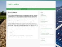  		Solar Systems | The Photovoltaic