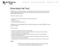More about the Trust | The Wilderness Trust