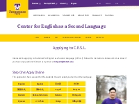Center for English as a Second Language - Apply