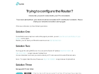 Trying to configure the Router? | TP-Link
