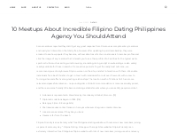 10 Meetups About Incredible Filipino Dating Philippines Agency You Sho