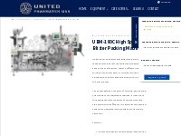Blister Packaging | High Speed Blister Packaging Machine - United Phar