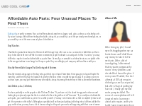 Affordable Auto Parts: Four Unusual Places To Find Them - Anyone Can L