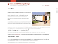 Local Moves - Van Lines USA Moving   Storage