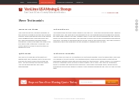 Mover Testimonials - Van Lines USA Moving   Storage