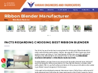 Ribbon Blender manufacturer | Ribbon Blender manufacturer in Ahmedabad