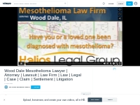 Wood Dale mesothelioma legal question? Talk to a lawyer right now! 1-8