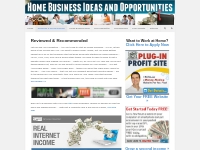 Home Business Ideas and Opportunities