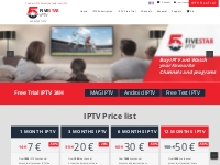 Free Test IPTV, Free Trial IPTV - Buy IPTV, 5star IPTV