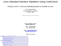 Targeting Linux Standard Base Using CodeCheck