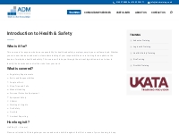 Introduction to Health   Safety - ADM Training