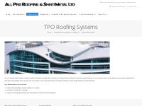 TPO Roofing Systems London Ontario | All Pro Roofing   SheetMetal Ltd 