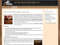 Floor Care | Art Flooring   Construction, LLC