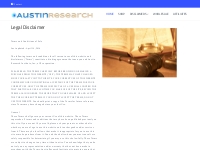 Legal Disclaimer - Austin Research Institute Inc
