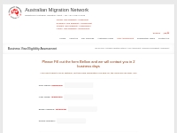 Business Visa Eligibility Assessment  | Australian Migration Network