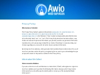 Awio Web Services LLC's Privacy Policy