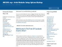 AWSOM.org = Artist Website Setup Options Markup   Get your website up 