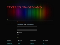 User account | ETVPLUS ON-DEMAND