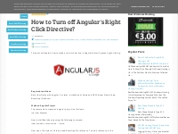  How to Turn off Angular's Right Click Directive? | Best, Cheap and Re