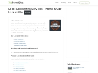 Local Locksmiths Services   Home   Car Locksmiths   BigDirectory.ie