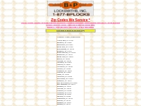B & P Locksmith, Inc. - Zip Codes?We Service