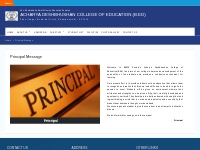Principal Message    ACHARYA DESHBHUSHAN COLLEGE OF EDUCATION (B.ED)
