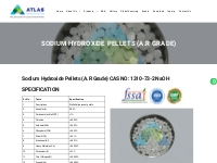 Sodium Hydroxide Pellets AR Manufacturers-Suppliers-Exporters | Atlas 