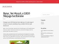 Bytar, Set #9556, a LEGO Ninjago Set Review - Online Shopping