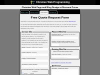 Free Quote Request Form - Christian Web Programming