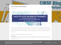Face-to-face or remote training?