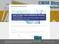 How to find your corporate training