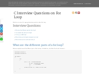  C Interview Questions on For Loop | C Interview Questions and Answers