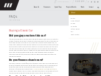 FAQs | Classic Car Studio