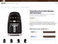 Smeg Black Drip Coffee Machine Autostart - Premium Quality